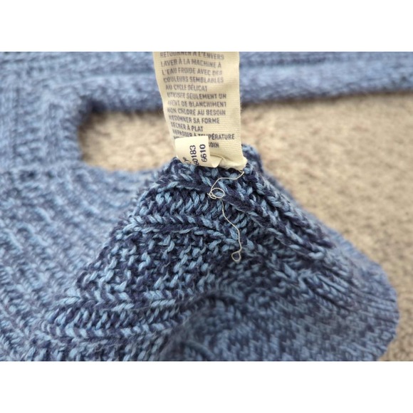 American Eagle Hoodie Sweater Womens XL Blue Pullover Drawstring OpenStitch Knit - Picture 6 of 8
